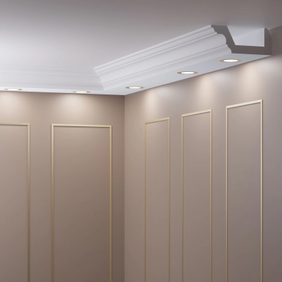 7 Meter + 2 Innenecken und 1 Endklappe Profil für indirekte Beleuchtung XPS OL-30